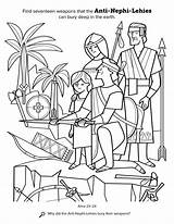 Coloring Pages Lds Nephi Anti Mormon Book Deborah Weapons Bible Their Bury Color Printable Primary Burying Stories Print Clipart Clip sketch template