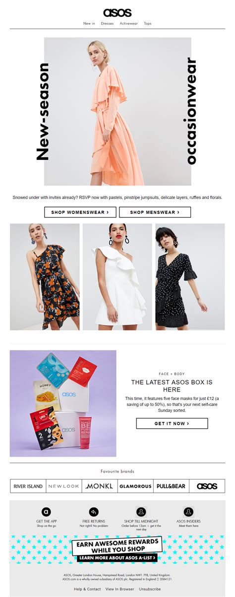 season email  asos emailmarketing email marketing  season fashion retail