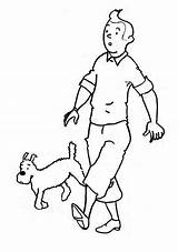 Tintin Coloringsun sketch template