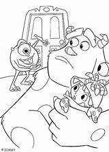 Monsters Inc Coloring Pages Color Print Movie sketch template