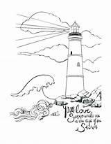 Lighthouse Coloring Pages Romans Bible Adults Stormy Jesus Adult Printable Drawing Realistic Rock Light Verse Surrounds Psalm Sunday Books School sketch template