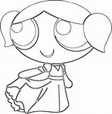 Powerpuff Girls Coloring Pages Bubbles Cute Ppg Getcolorings Girl Printable Print Bird sketch template