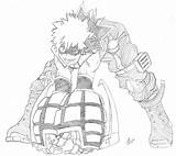 Bakugo Drawing Ended Saw Pic Comments Bokunoheroacademia sketch template