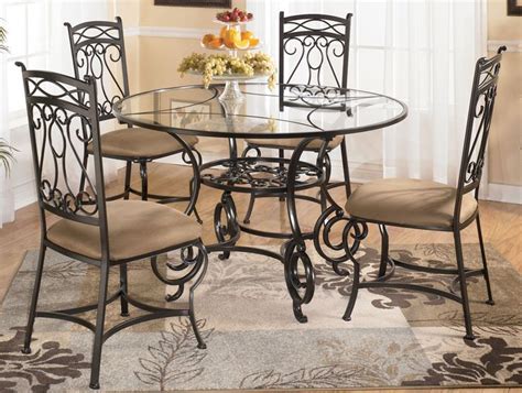 Bianca Round Glass Dining Table With Four Chairs By