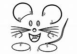 Coloring Mouse sketch template