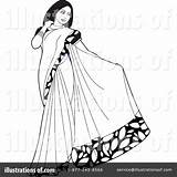 Saree Clipart Sari Clip Illustration Fashion Lal Perera Royalty Clipground Rf sketch template