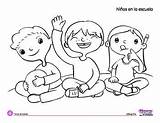Circle Time Coloring Pages Back Kids School Visit sketch template