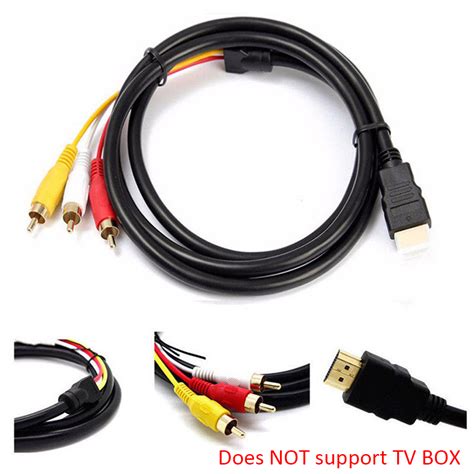 ft hdmi   rca video audio av component converter adapter cable  hdtv alexnldcom