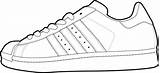 Drawing Shoe Adidas Template Shoes Outline Templates Nike Coloring Tennis Clipart Sneaker Pages Sneakers Drawings Vector Zapatos Printable Dibujos Tenis sketch template