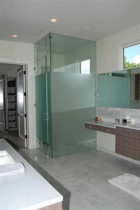 Glass Wall Dividers Bathroom Glamor And Modern Style