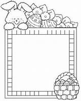 Easter Borders Border Printable Frames Frame Digi Stamps Coloring Printables Bunny Mandala Colouring Supplies Spring Portfolio Pages School Kids Paper sketch template