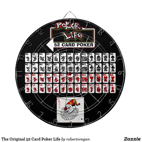 original  card poker life dart board zazzlecom   custom dart board poker cards