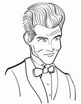 Tuxedo Coloring Man Pages Printable Young Getdrawings Shirt Sketch Getcolorings Template sketch template