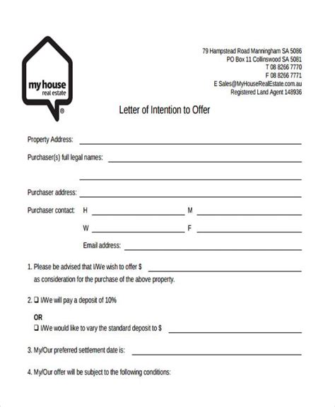 offer letter purchase property studyclixwebfccom