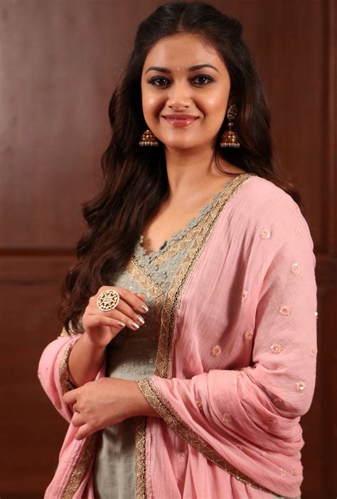 Keerthi Suresh Indian Fashion Saree Beautiful Indian