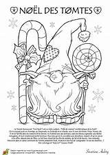 Coloring Pages Coloriage Christmas Noel Gnome Dessin Aubry Un Adult Noël Tableau Choisir Colorier гномы Séverine Vk Lutin Les источник sketch template