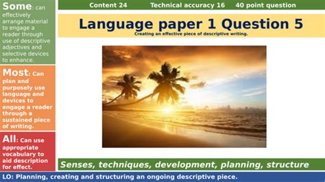 aqa language paper  question  creative descriptive writing task