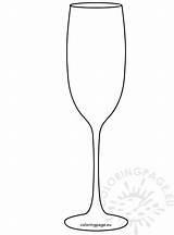 Champagne Flute sketch template