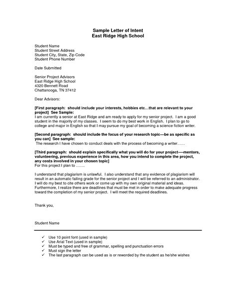 letter  intent template  printable documents