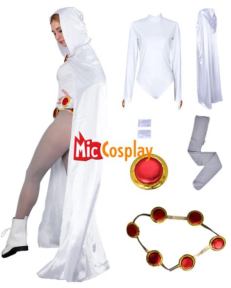 raven cosplay costume white cloak leotard women sexy halloween jumpsuit