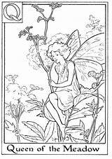 Fairies Meadow Barker Cicely Mary Kleurplaat sketch template