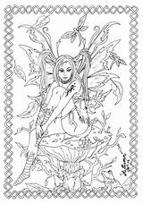 Fairies Zentangle sketch template