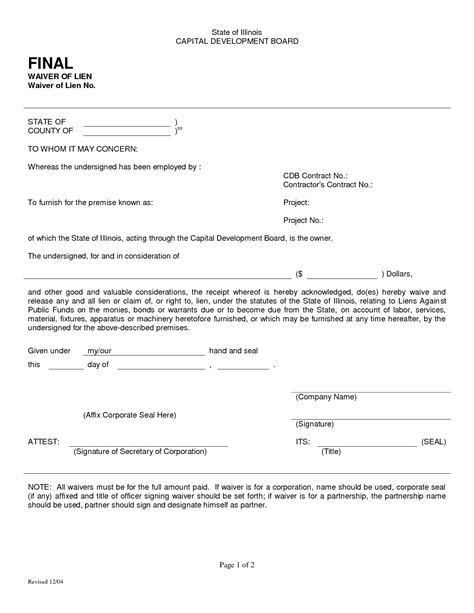 sample waiver form  printable documents