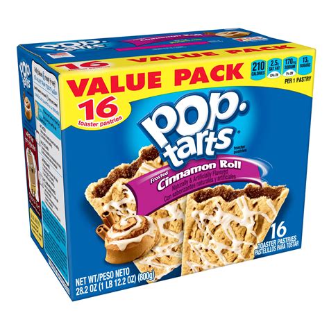 pop tarts breakfast toaster pastries frosted cinnamon roll