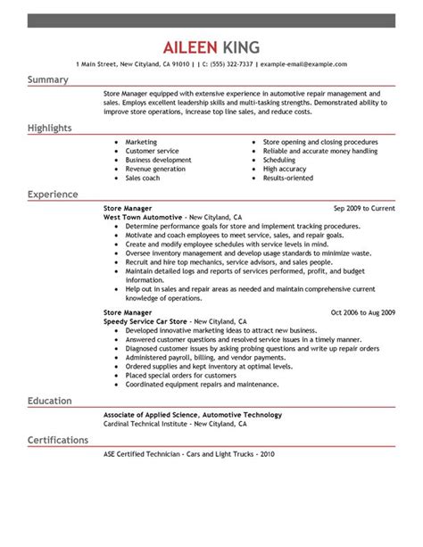 store manager resume examples    today myperfectresume