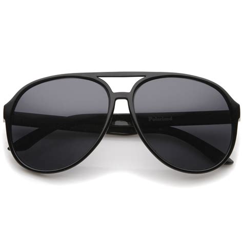 retro large protective polarized lens aviator sunglasses mm black smoke polarized