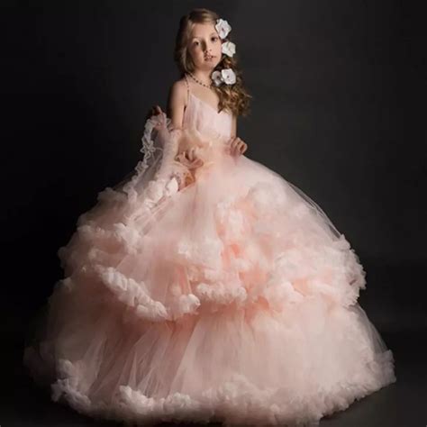 custom girls pageant prom dresses flower girl dress sweetheart ball