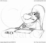 Businessman Kneel Sign Toonaday Royalty Desk Outline Illustration Cartoon His Rf Clip 2021 sketch template