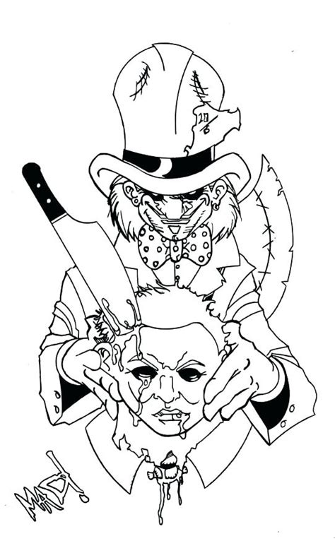 mad hatter coloring pages  getdrawings