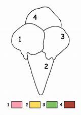 Ice Cream Color Numbers Printable Kids Activities Preschool Math Worksheets Choose Board Colors Kindergarten sketch template