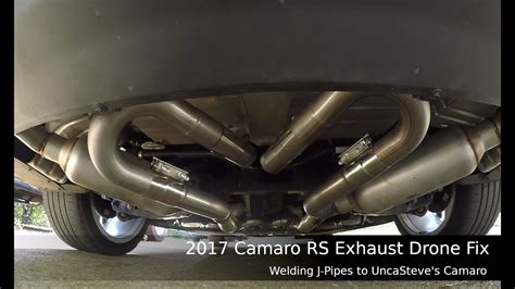 camaro rs exhaust drone fix  pipes youtube