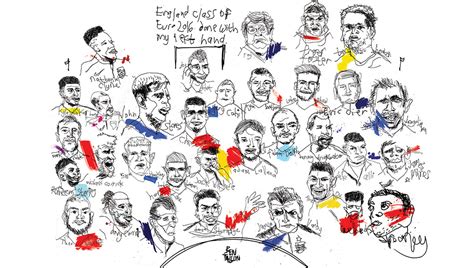 euro 2016 bad left handed england portraits by ben tallon