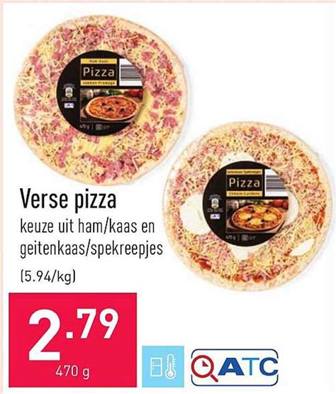 verse pizza aanbieding bij aldi