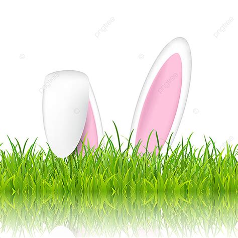 easter bunny ears vector png images easter bunny ears  grass