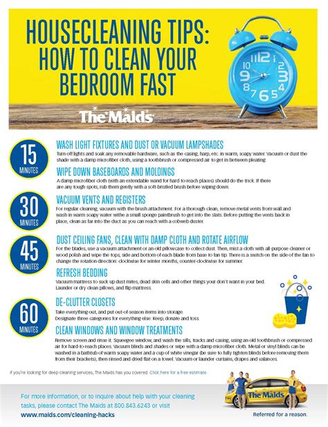clean  bedroom fast  checklist   maids