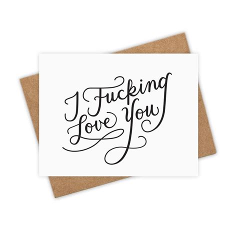 I Fucking Love You Valentine S Day Greeting Card Love Etsy