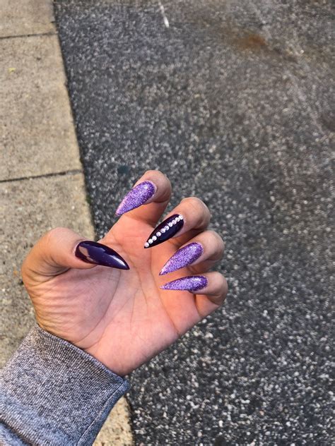 check out simonelovee ️ purple nails nails pretty nails