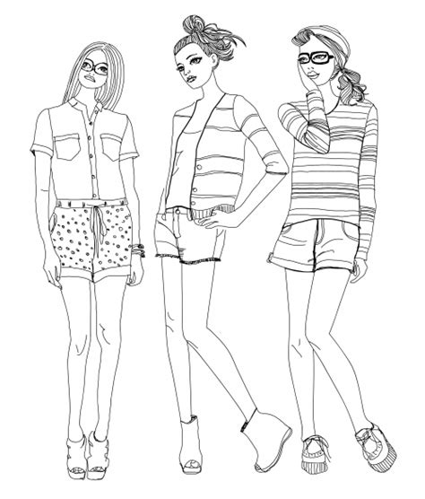 coloring fashion pages