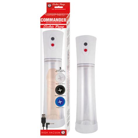 Nasstoys Commander Electric Penis Pump Clear Rechargeable Penis