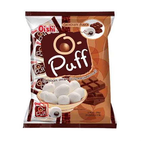 puff cream filled marshmallow chocolate   day supermarket