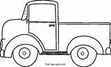 Truck Coloring Pages Pickup Old Ford Printable Template Outline Kids Pick Patterns Trucks Vintage Pattern Templates Drawing Crafts Boys Inspection sketch template