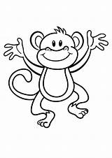 Coloring Monkeys Pages Printable Easy Printablecolouringpages Via sketch template