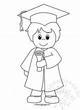 Graduation Gown Child Cap Drawing Coloring Pages School Color Drawings Getdrawings Paintingvalley Coloringpage Eu sketch template