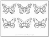Butterflies Monarch Onelittleproject sketch template