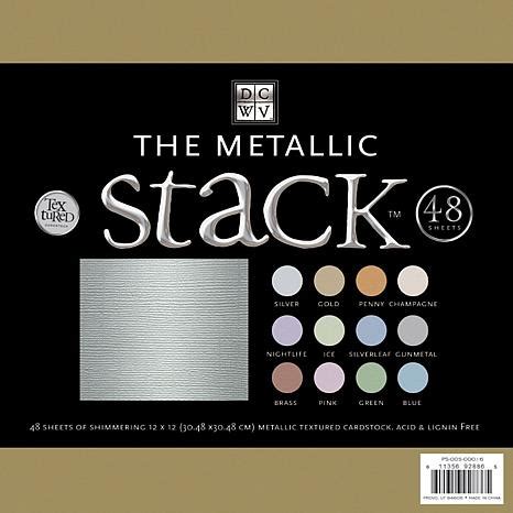 metallic cardstock stack  solid sheets  hsn