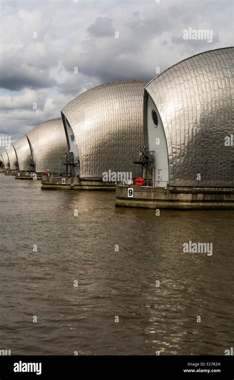 thames barrier woolwich london england united kingdom europe stock